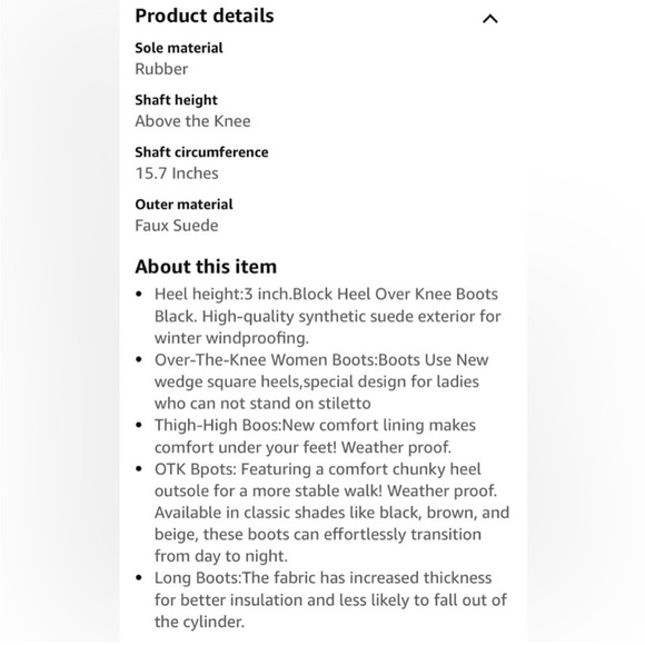 🔥Sleek NWT Over the Knee Faux Suede Boots with Block Heel size 8 1/2 - Picture 3 of 6